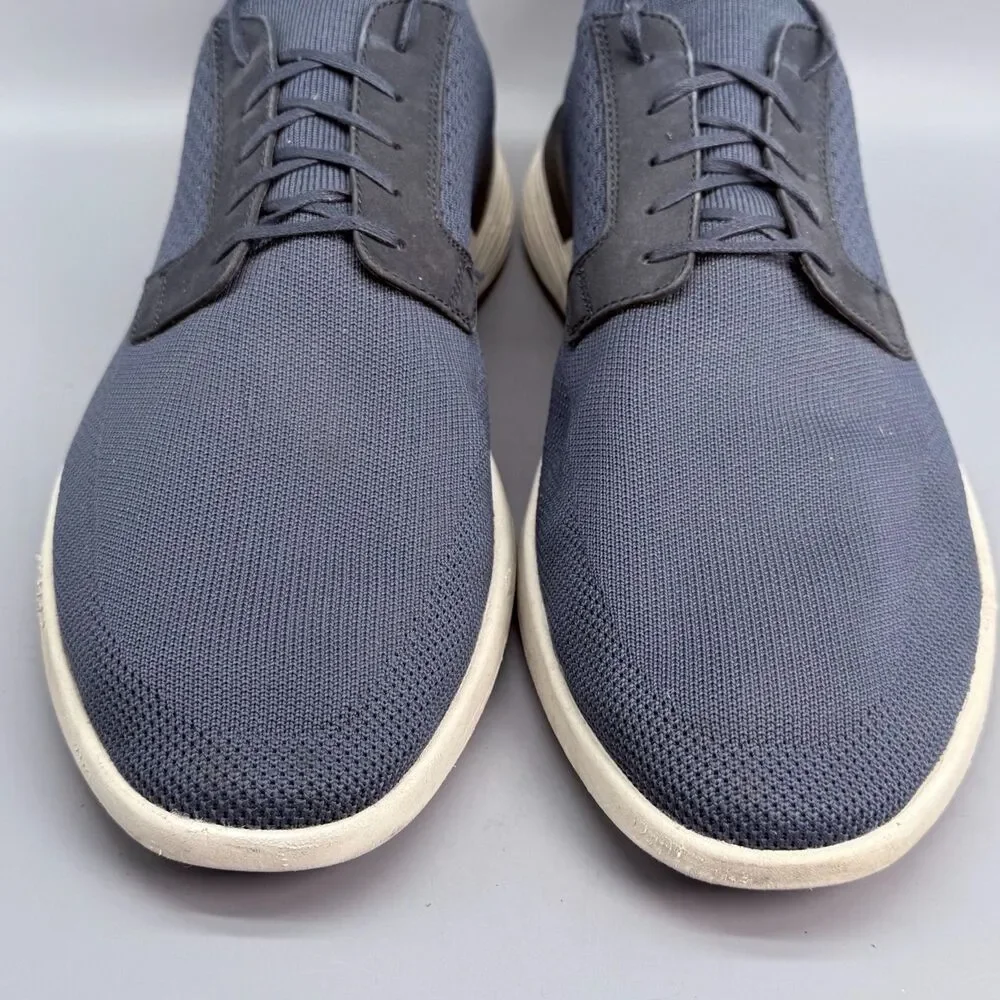 Wolf & Shepherd Swift Knit Mens 14 Navy White Mesh Low Top Derby Sneakers Shoes